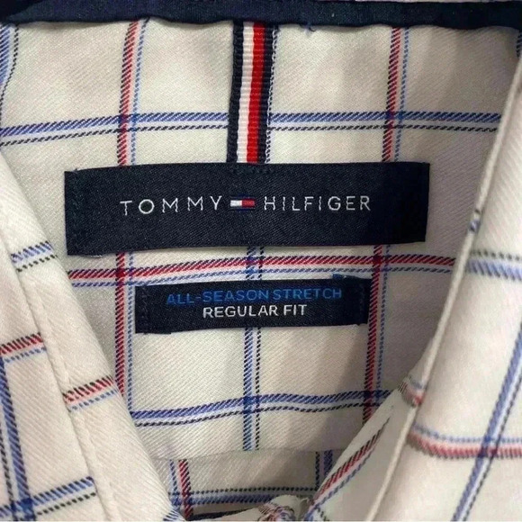 Tommy Hilfiger All-Season Stretch Dress Shirt Mens Size M 15-15 1/2 32/33 White - Picture 5 of 7